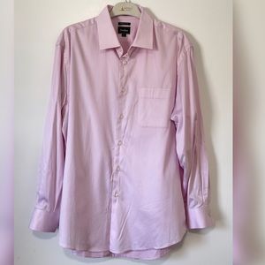 Nieman Marcus Trim Fit Pink Button Down Dress Shirt Size 16 1/2 (32/33)